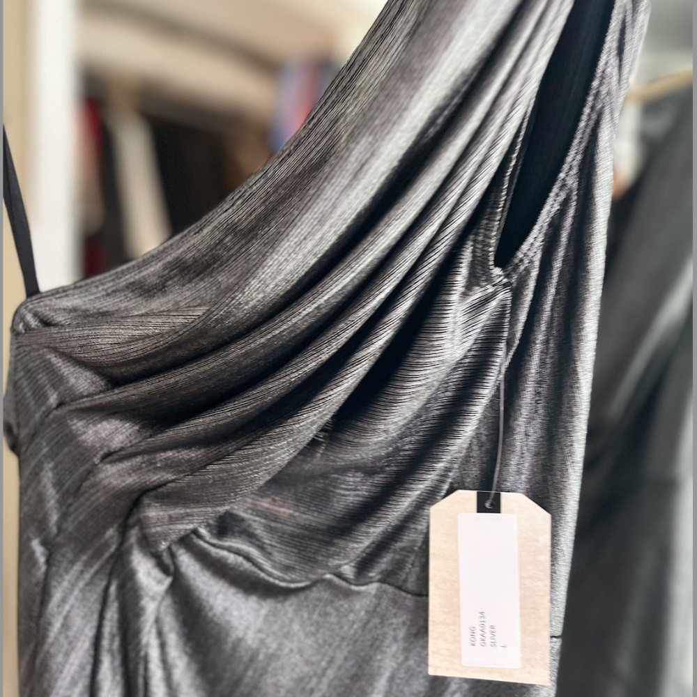 Katie May  Kong One Shoulder Metallic Cocktail Dress - Never Worn, Tags attached